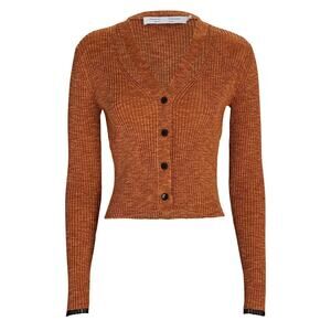 Proenza Schouler White Label Cut-Out V-Neck Cardigan - P - Brown